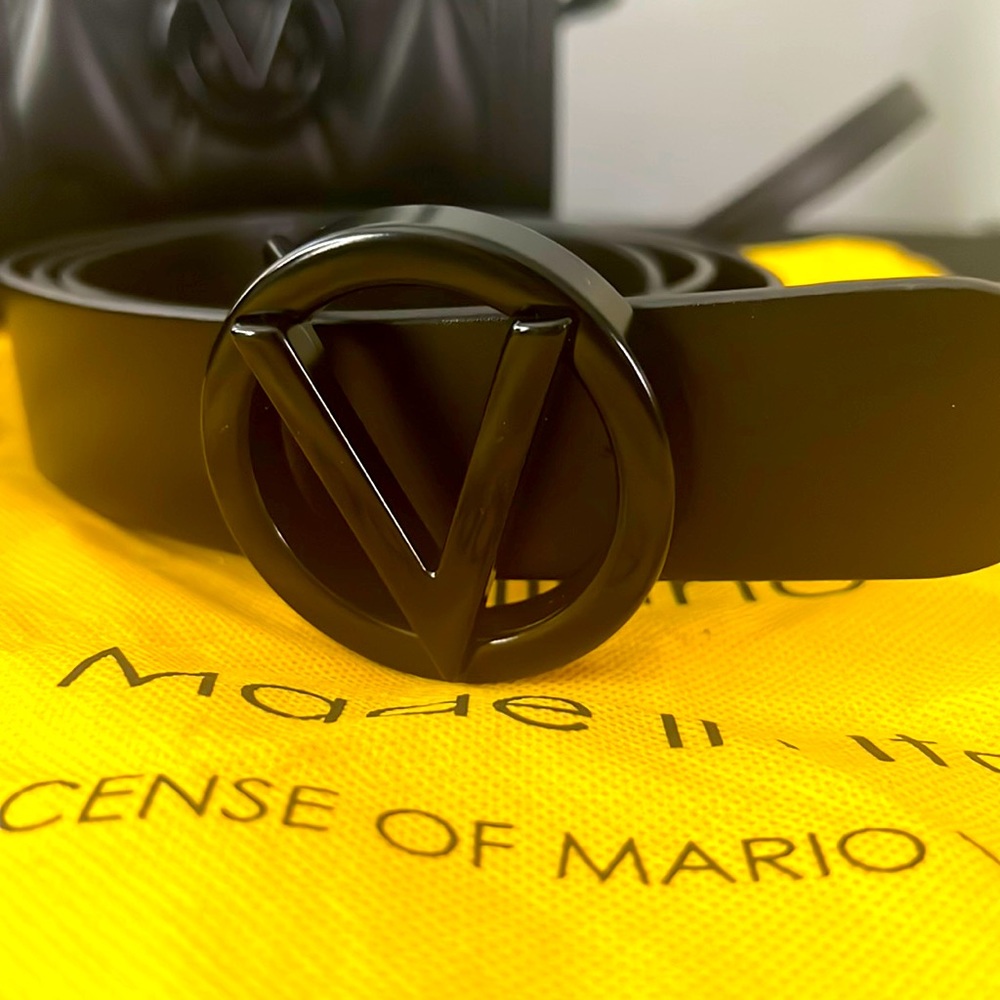 Black Valentino Belt